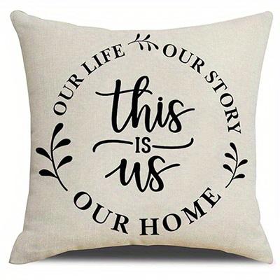 Woondecoratie Home Sweet Home & Familieliefde Decor Kussens Patroon Kussenhoes Geschikt voor Bank Slaapkamer Auto Kussenhoes 40x40cm