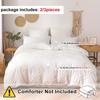 Bohemian Grid Tufted Duvet Cover Set All Season Comfortable Soft Comforter Cover Solid Geometric Texture Bedding Set for Bedroom
