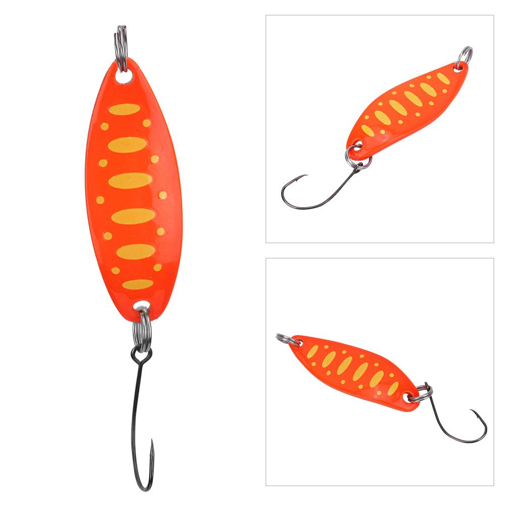 Przynęty na pstrąga Błystki na pstrąga do łowienia Przynęty na pstrąga na pstrąga3.5g 3.4cm(Pomarańczowa Żółta Kropka)