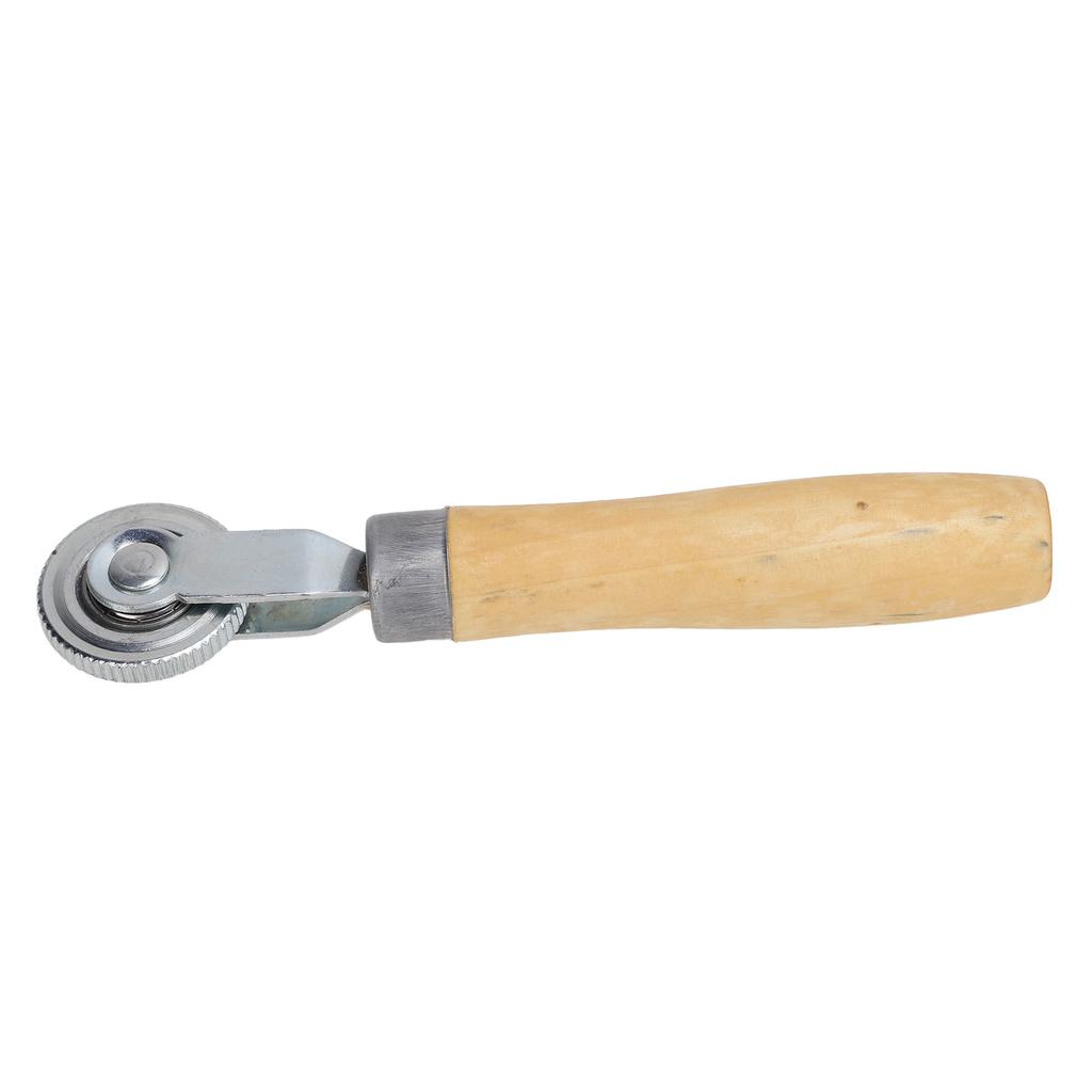 Tire Patch Roller 1 1 2in Dia Wood Handle Universal Fit Comfortable Grip for Cars Motorcycles Bicycles