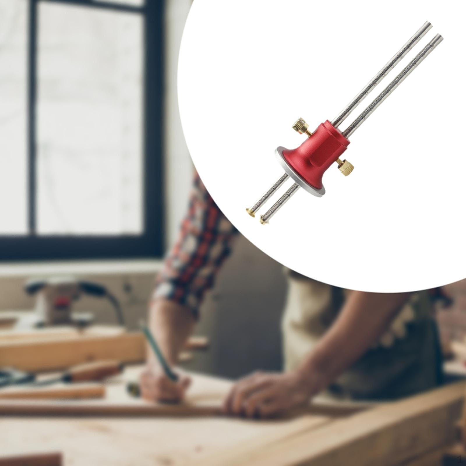 

Колесная разметочная линейка с двойной головкой для деревообработки, инструмент для разметки по дереву, для профессионалов