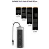 FX-2303 6-in-1 Type-C Hub M.2 SATA SSD Enclosure with 4K HD, 100W PD, 3x USB 3.0 Port