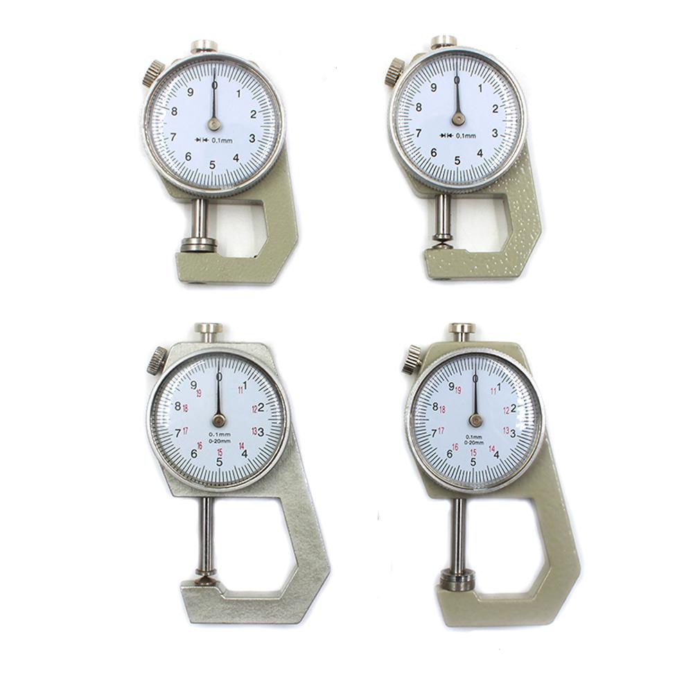 1Pc Precision Leather Thickness Gauge, Aluminum Alloy DIY Craft Measuring Tool, 0-10mm & 0-20mm Range, Dual Flat & Pointed Heads