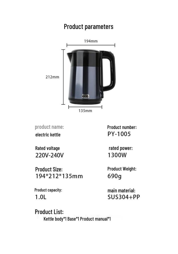 Durable Fast Boiling Electric Kettle - Home & Hotel Use, Fully Automatic with Thermostat