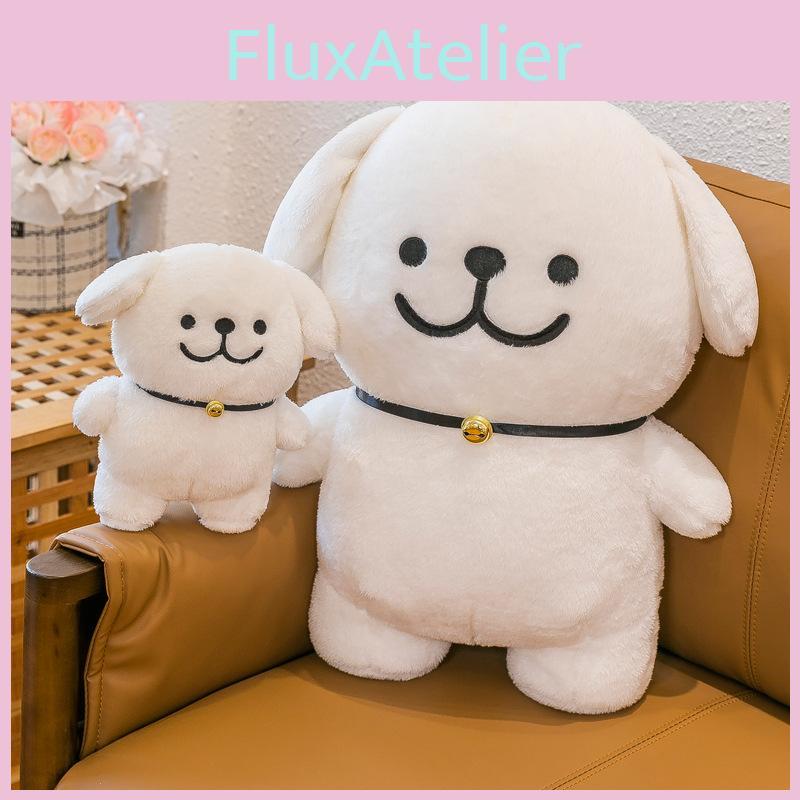 Adorable Line Drawing Puppy Plush Toy Cute White Dog Pillow For Kids Gifts