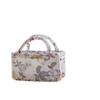 Floral Print Floral Quilted Baskets with Handles Lightweight Storage Basket Portable Desktop Storage Organize Household