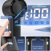 3000mAh Portable Handheld Fan Strong Winds Turbo Fan Rechargeable Digital Display Mini Cooling Fan 157 * 59mm