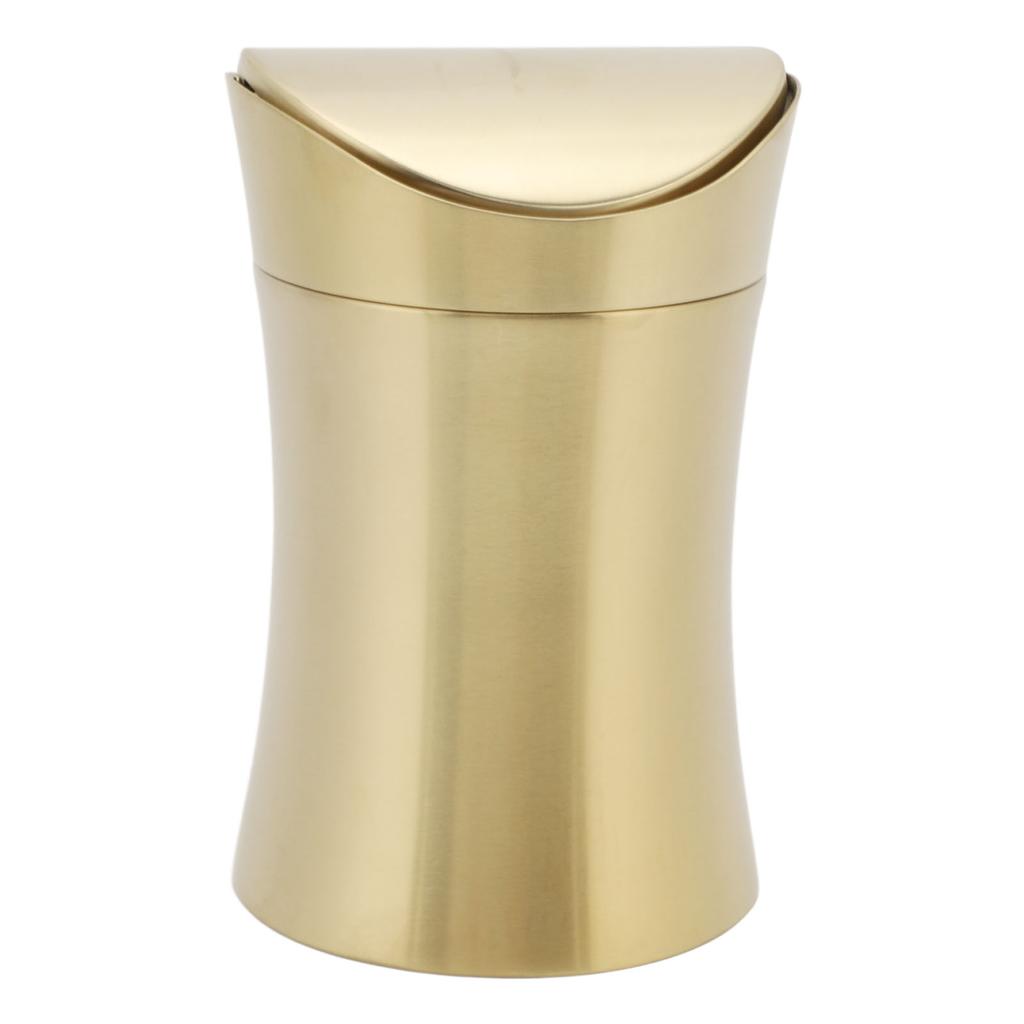 Lixeira de Bancada Aço Inoxidável 304 Lixeira de Mesa Lixeira Pequena com Tampa para