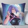 Kingdom Hearts Anime Aqua Pillow Case Fashion Square Pillowcase Bedroom Sofa Room Ins Decoration Leisure
