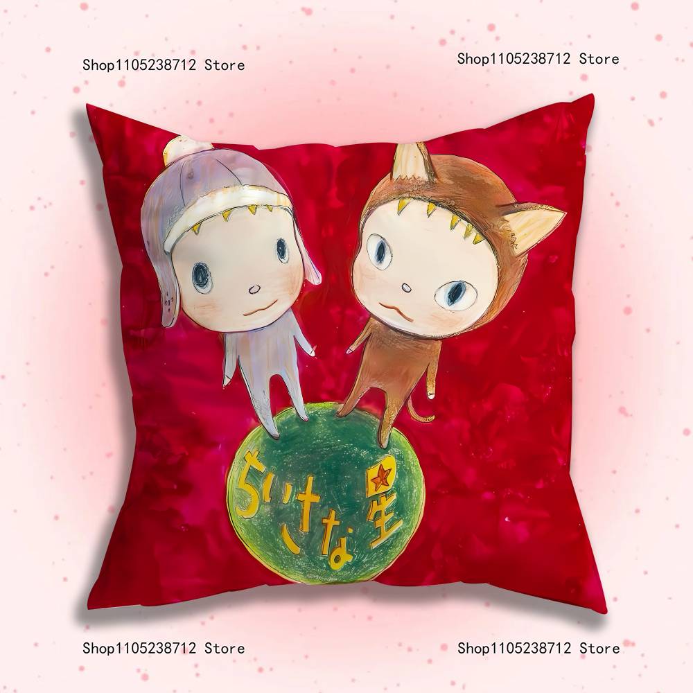 Creative Y-Yoshitomos N-Nara-S Anime Celebrity Merchandise All-Match Printed Pillow Case Sofa Office Room Decoration Protector