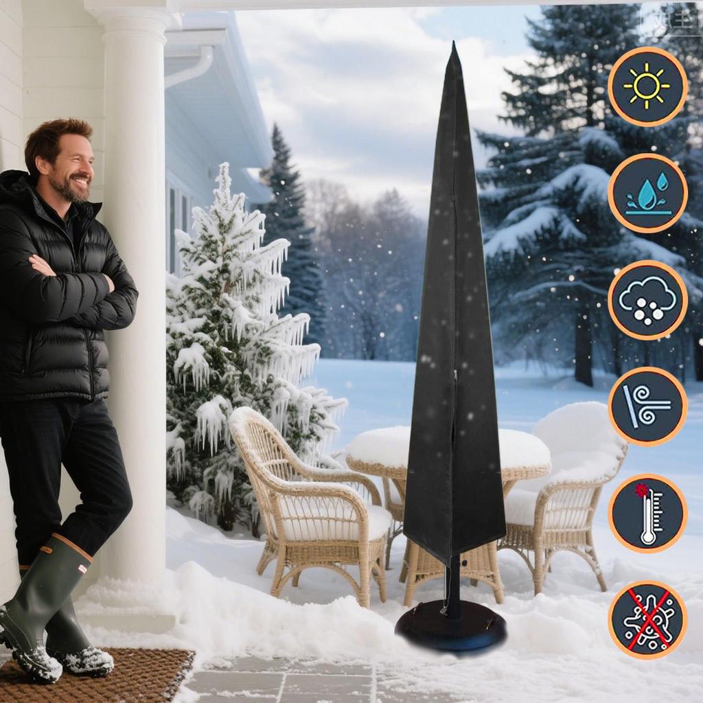 Garden Umbrella dust Cover outside Patio Dustproof Protector for Furniture Deck Apartment Balcony winter protective supplies