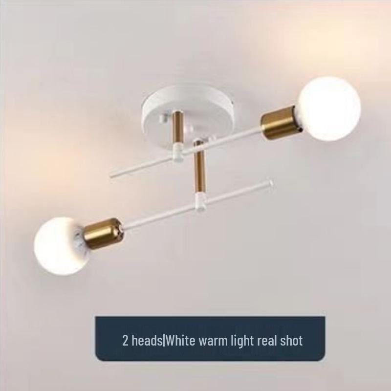 Nordic Wrought Iron LED Ceiling Light for Bedroom, Corridor, and Study