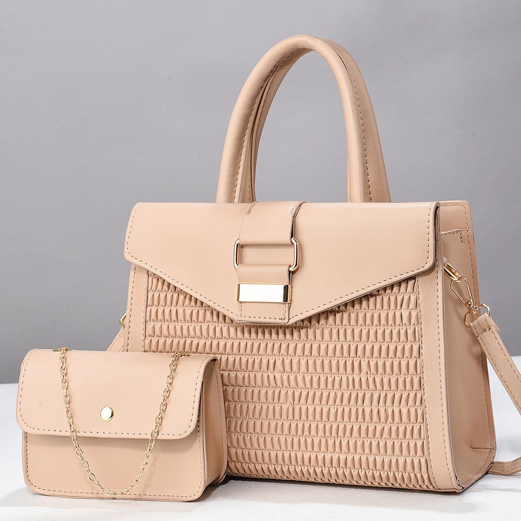 Urbanes Minimalistisches Pu-Handtaschen-Set Mit Etui Und Internen Reißverschlusstaschen Für Den Täglichen Gebrauch
