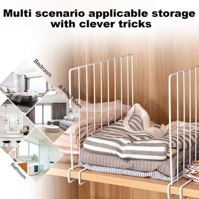 1 paar Metall Regal Teiler Hohe Festigkeit Rostfrei Schrank Organisation Einfache Installation Vertikale Metall