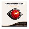 4-Pack LED Outline Side Marker Lights, 24V Red Clearance Lamps for Universal Application Ideal for Boat Trailers, Trucks, RVs & Marine Use