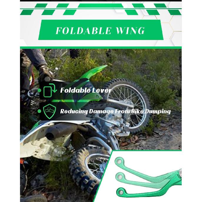 Motorrad Kupplungsbremshebel für KX250 2021-2026, KX450 2019-2026, KX250X/KX450X 2022-2026, KX250XC 2022 Dirt Bike, Grün