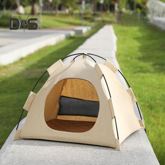 Pet Tent Outdoor Cat House with Non-Slip Bottom UV-Resistant Portable Foldable Indoor Outdoor Sunshade Cat Tent Dog House