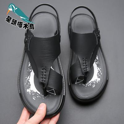 Sandali ciabatte da uomo vera pelle estive casual tendenza moda scarpe da spiaggia da uomo sandali a infradito antiscivolo