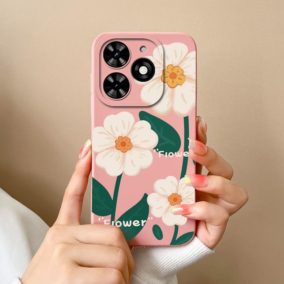 Case For Tecno Spark Go 2024 Cute Pilot Soft Liquid Silicone Upgrade Lens Protection Back Cover For Tecno SparkGo Coque Bumper