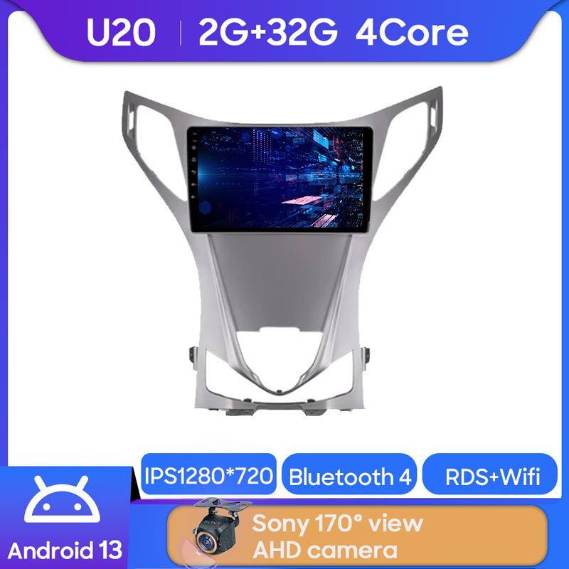 Android 14 For Hyundai Azera 2 II 2011-2014 Car Radio Multimedia Central Navigation System 4G GPS BT Carplay Stereo Touch Screen