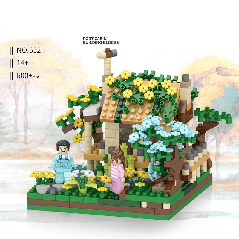 

Street Garden View Taj Mahal Windmill Fisherman Building Block Girl Toy Puzzle Fisherman