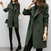 Women'S Autumn and Winter Casual Jacket Cardigan Elegant Slim-Fitting Coat Solid Color Slim-Fitting Woolen Coat