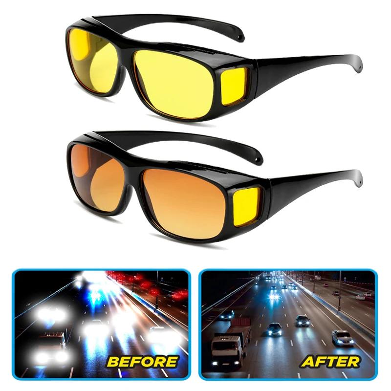 Professional Night Vision Driving Glasses - Anti-Glare UV Protection Sunglasses for Car, Motorcycle, and Bike Riders