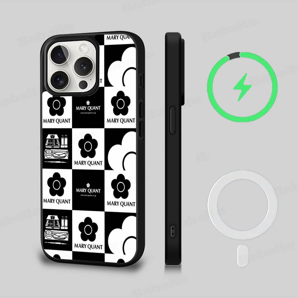 Fashion M-Mary-Q-Quants Phone Case For iPhone 17 Air 16 15 14 13 12 11 Pro Max Plus For Magsafe Wireless Charge Cover