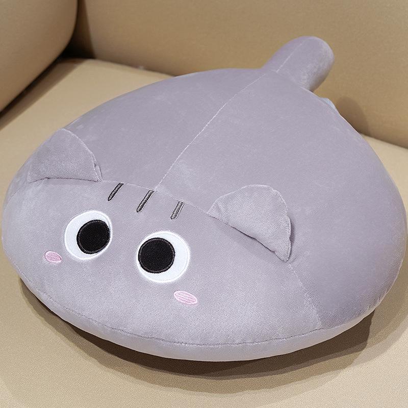 Internet Celebrity Cat Plush Non-Slip Seat Cushion - Soft Biscuit Design for Home & Office Chair