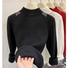 Autumn and winter new design knitted bottoming shirt women's fashion slim-fitting and thin semi-turtleneck inner sweater