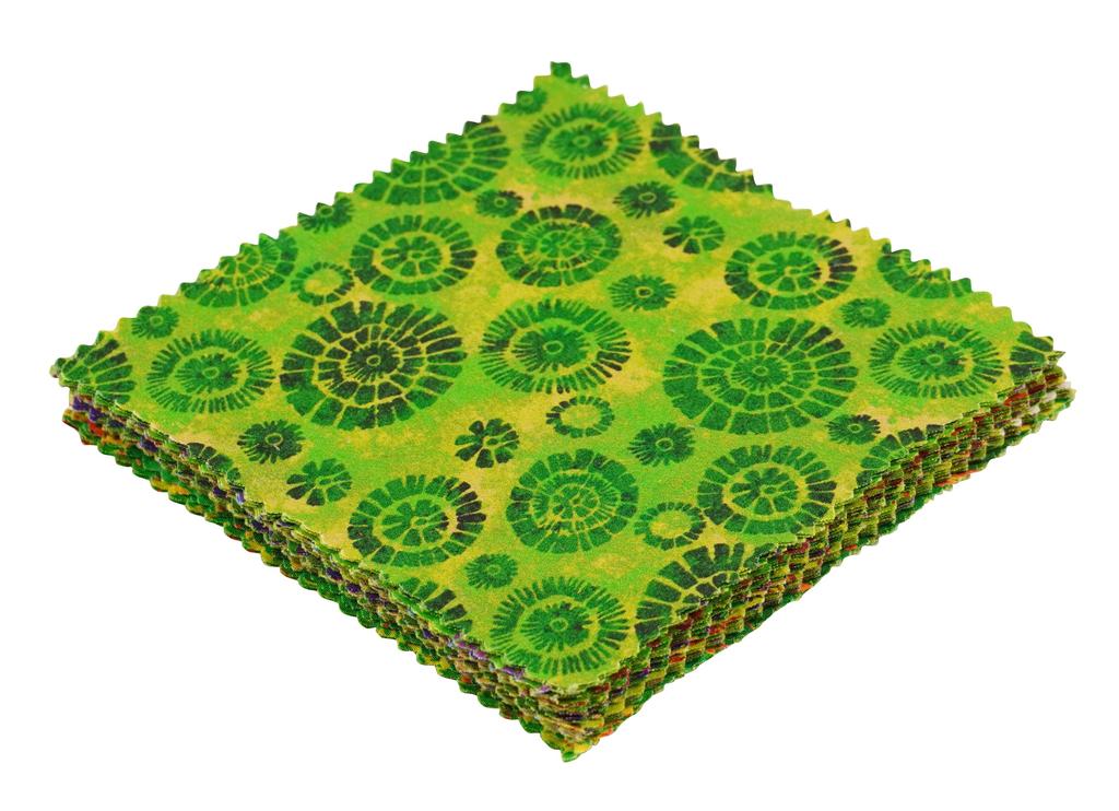 Soimoi Batik Print Precut 5-inch Cotton Fabric Quilting Squares Charm Pack DIY Patchwork Sewing