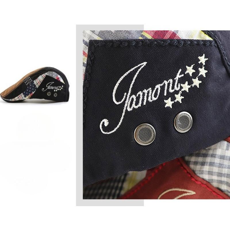 Hats: Men's casual baseball caps, patchwork berets