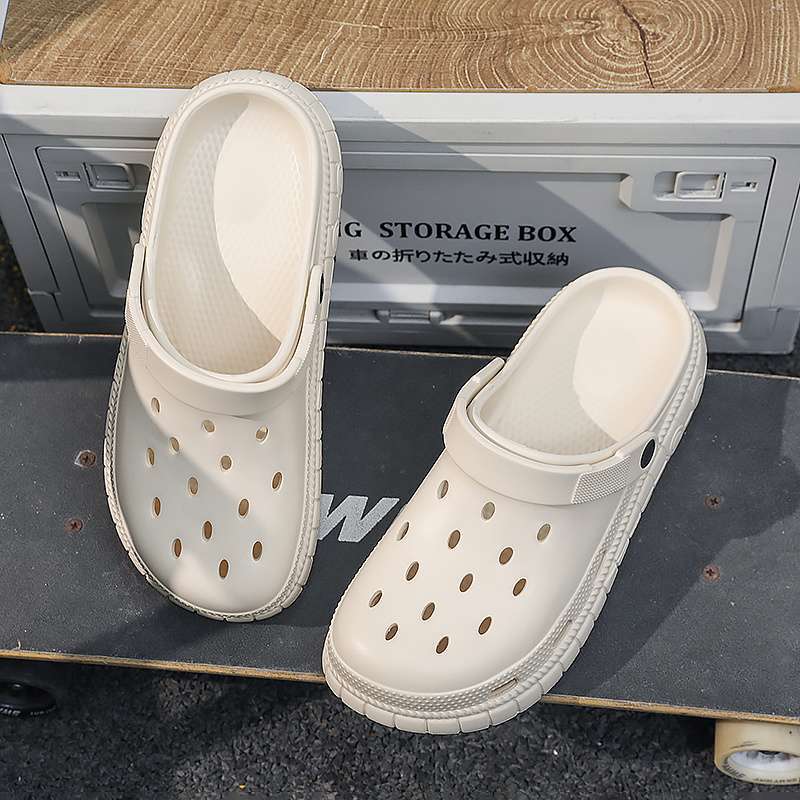 

Sweet bow platform hole shoes women s spring and summer 2025 new outer wear heightening rhinestone bag head half slippers 40