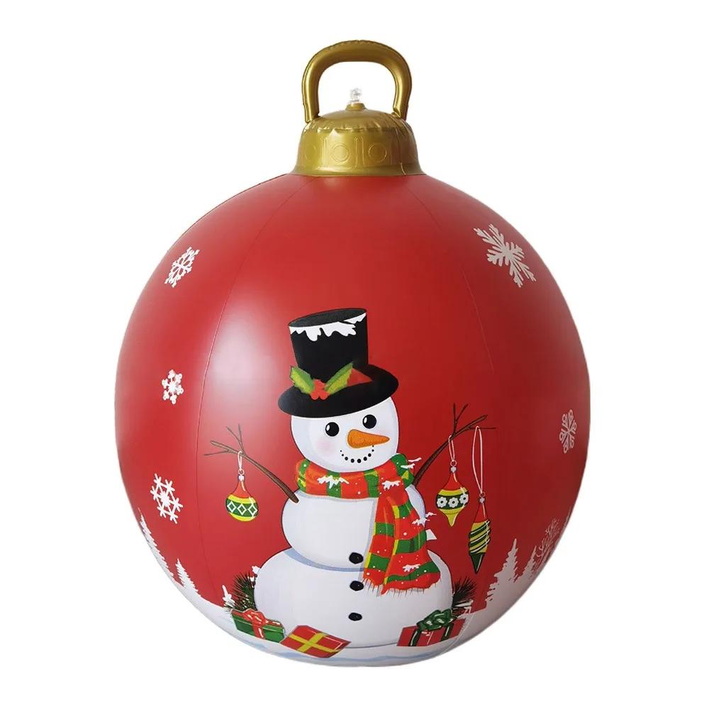60cm Gardens Balloon Decoration without Light Christmas Ball PVC DIY Inflatable Ball Outdoor