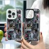 Mechanische Innenstruktur Hülle für IPhone 16 15 14 13 12 11 Pro Max X XS Max XR 7 8 Plus Hülle