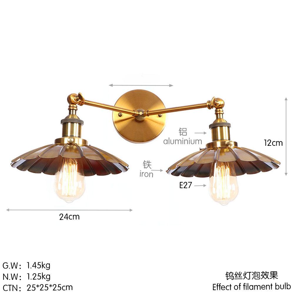 Decor Cameră Retro Vintage Modern Creativ Bar Restaurant Western Cafenea Ceainărie Club de Noapte Lampă de Perete din Fier Auriu