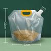1PCS Stand Up Grain Seal Bag Refillable Plastic Drink For Juice Milk Cereals Bean Bag Food Stor F3G6