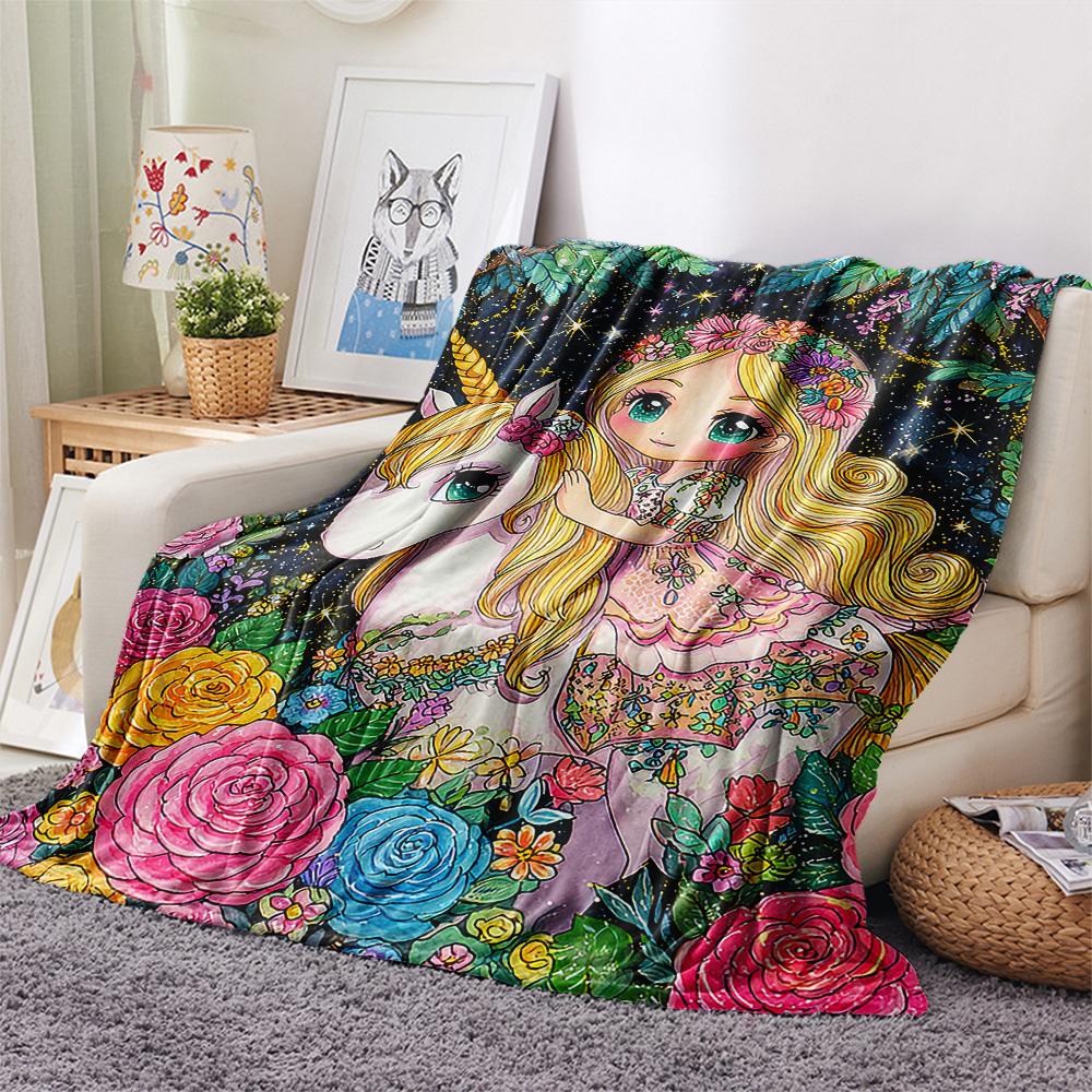 Genie Print Flannel Blanket, High Quality Comfortable for All Seasons, Home Decor, Warmth and Comfort, Perfect for Christmas Gifts