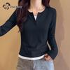 Urban Beauty Women's Henley Long Sleeve T-shirt