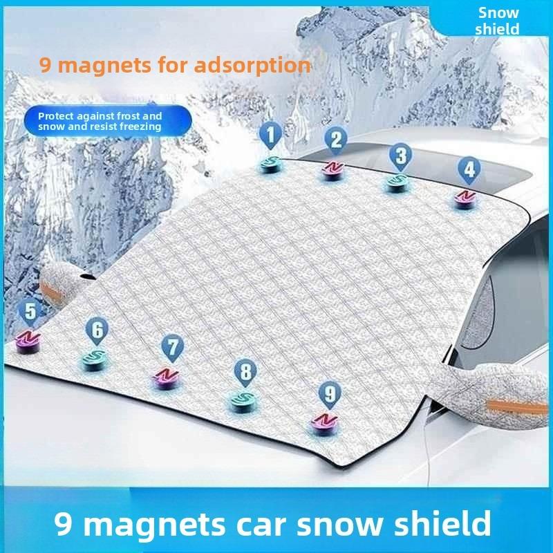 Magnetische Zonnescherm Schild voor Auto Voorruit Verdikt Sneeuw- en Vorstbescherming Uitrustingshoes Zonneschild met Vorstbescherming