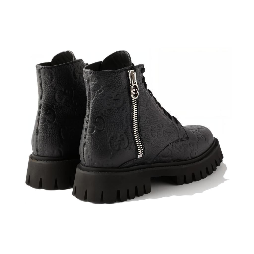 Gucci GG Ankle Leather Boots 751712 AACJC 1000