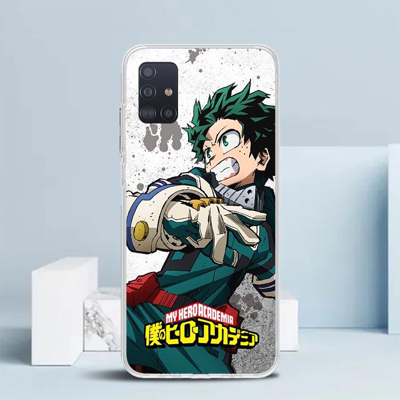 Midoriya Izuku Deku MHA My Hero Soft Cover for Samsung Galaxy A12 A22 A32 A52 A72 A02S Phone Case Note 20 Ultra 10 S10 Plus A51
