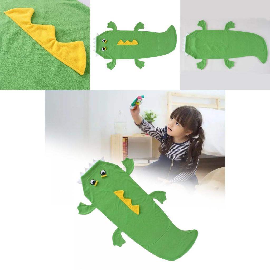 Green Crocodile Childrens Blanket Sleeping Bag For Winter Kids Use
