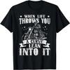 Art de motard amusant pour hommes femmes moto motard T-shirt