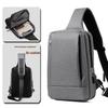 Men's Waterproof Oxford Crossbody Chest Bag - Casual Sling Bag with Large Capacity
