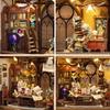 ZKEIZU DIY Wooden Dollhouse Kit with LED Miniature Handmade Home Gift Lights, Model, Craft, Decor, (Magical Fate)