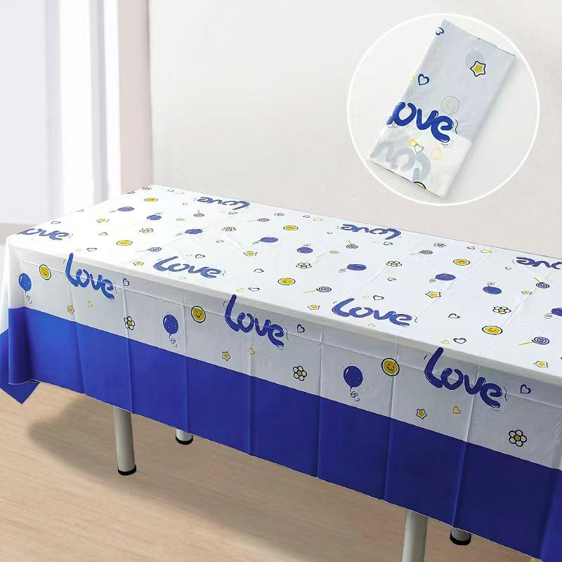 Festive Checkered Disposable Tablecloth for Christmas & Valentine's Day Parties