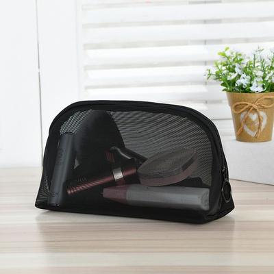 Wash Pouch Makeup Pouch Travel Zipper Nylon Mesh Cosmetic Bag Storage Bag Bath Storage Makeup Case