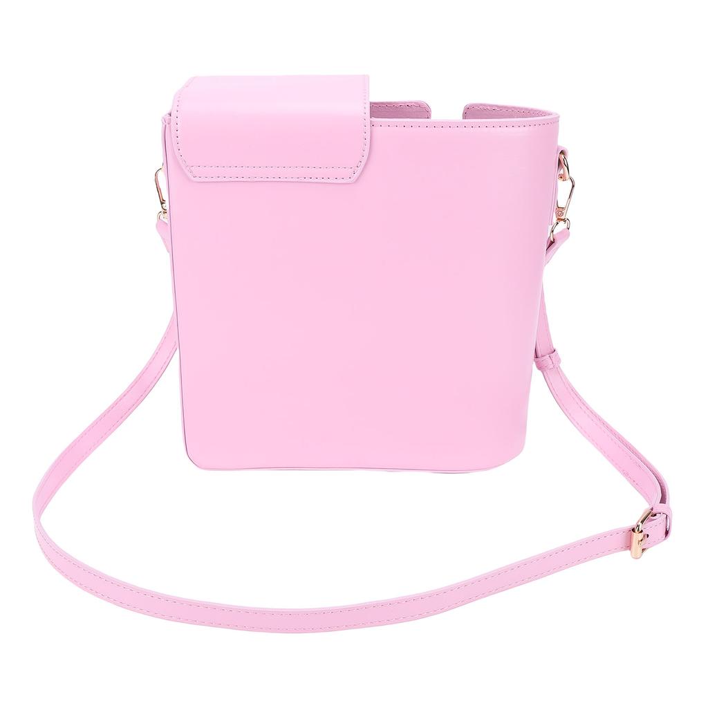 Cup Holder Bag Stylish PU Leather Portable Water Cup Storage Bag with Gold Hardware Accessories Insulation Lining for Commuting Travel