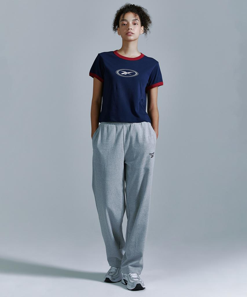 Reebok Essentials Semi-Crop Ringer T-Shirt (W) - Navy